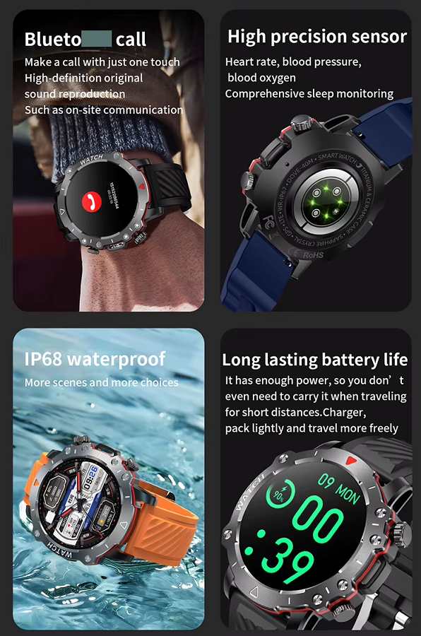 Σετ Smartwatch με 3 λουράκια – LG78 Pro
